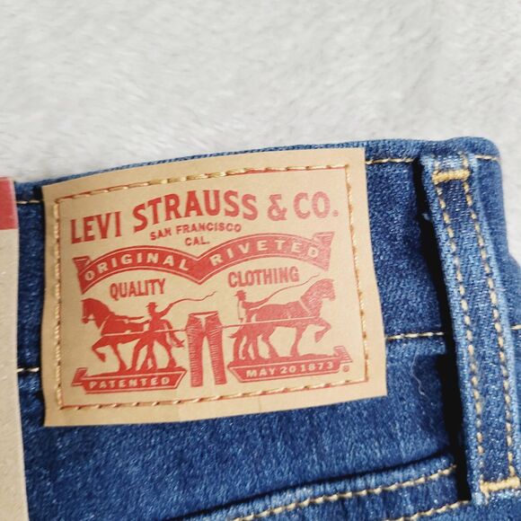 Levi's 311 Shaping Skinny Jeans Womens 31x30 Blue Med Wash Distressed Stretch - Picture 16 of 16